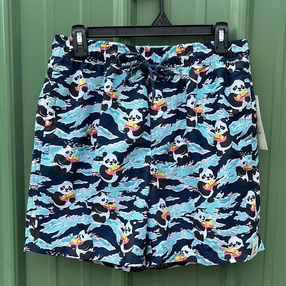 Men's Elastic Waist Swim Trunks Shorts 6" Inseam Beach Vacation Size S - Picture 1 of 4